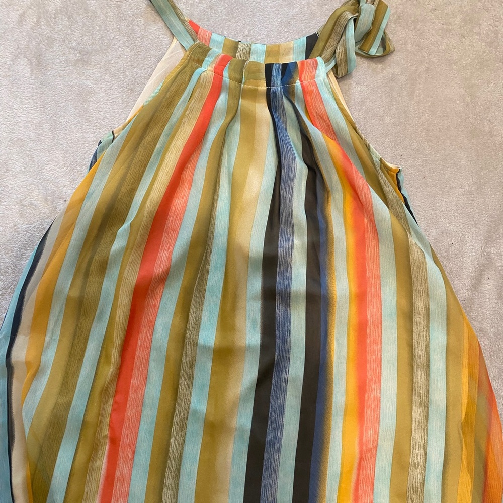 Beige by Eci Colorful Striped Blouse